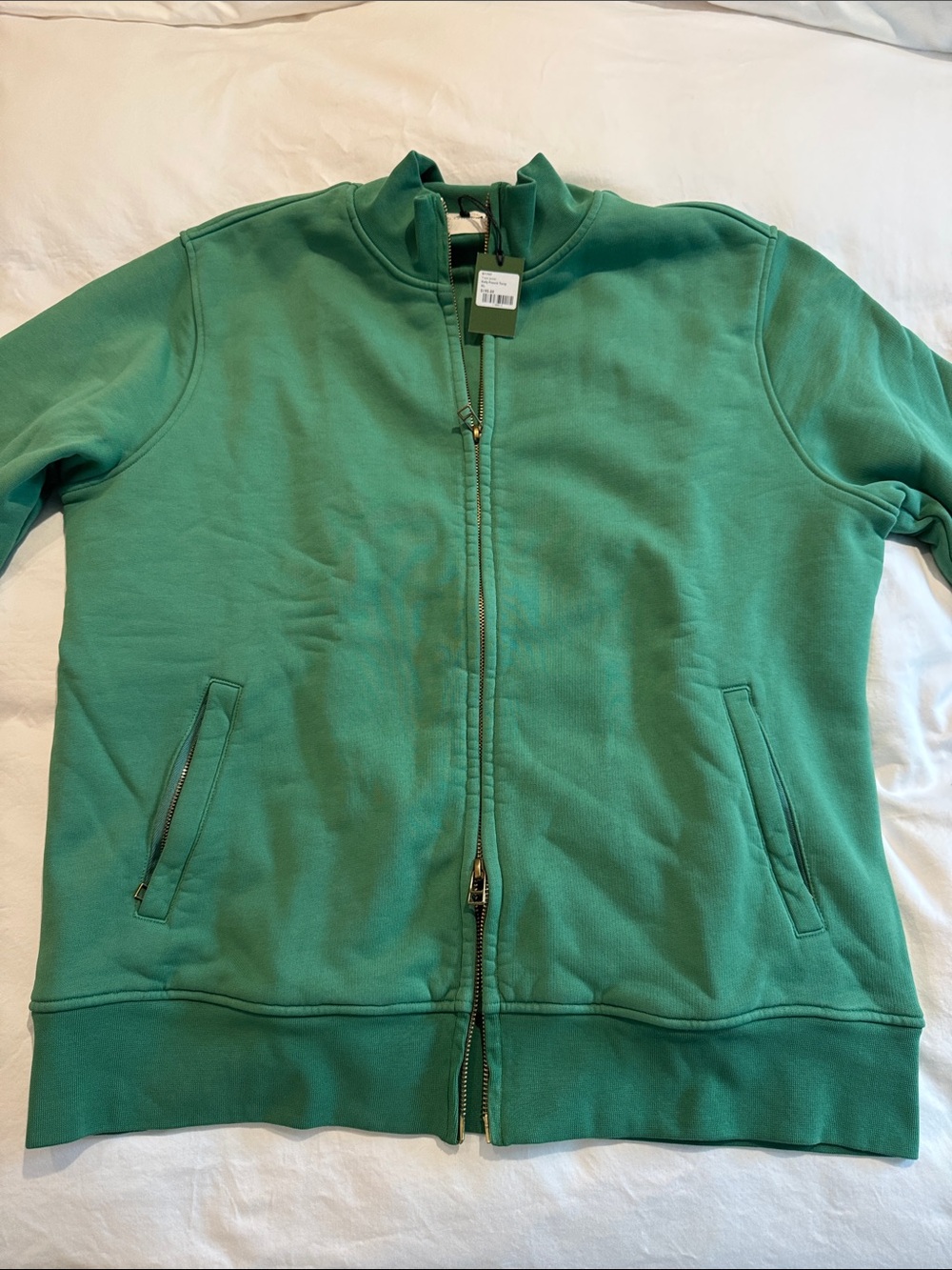 Sid Mashburn Green Full-Zip Sweatshirt